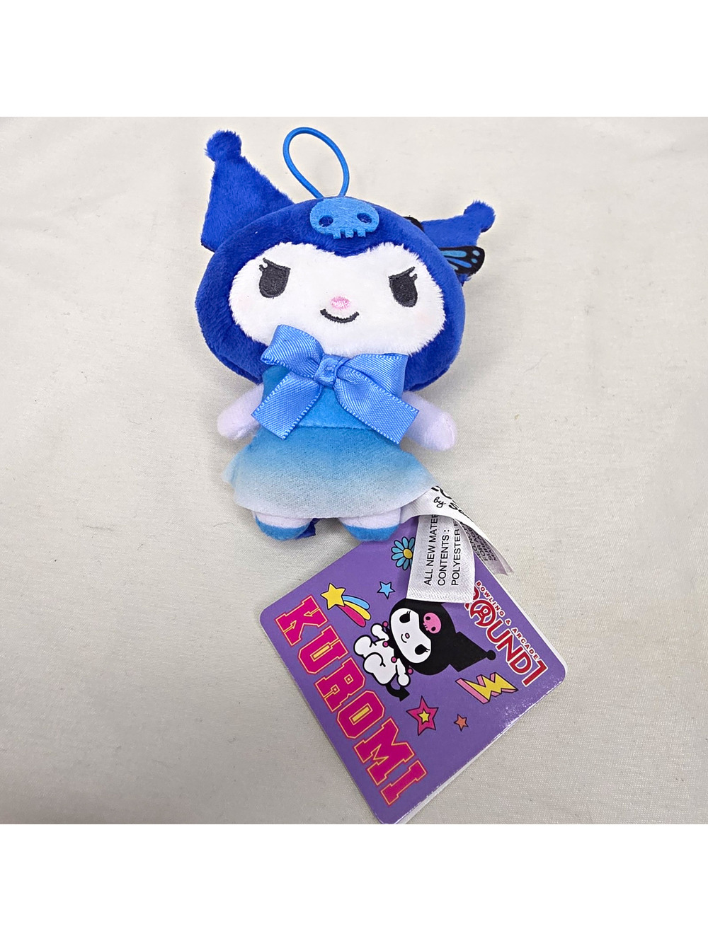 Sanrio Kuromi Round1 Standing Style Plush 4.1" Blue Dress NWT Toy 2817